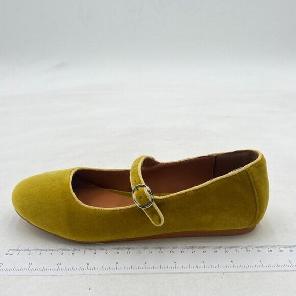 Pazzion Yellow Cute Closed Round Toe Mary Janes Comfortable Strap Buckled Shoes - Picture 2 of 8